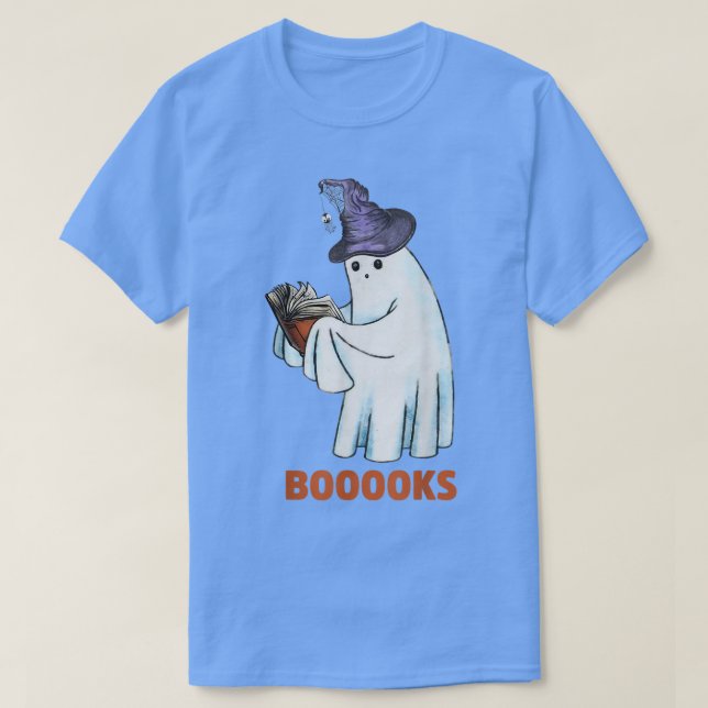 Boo Boooks Halloween Ghost Costume Leopard  T-Shirt (Design Front)