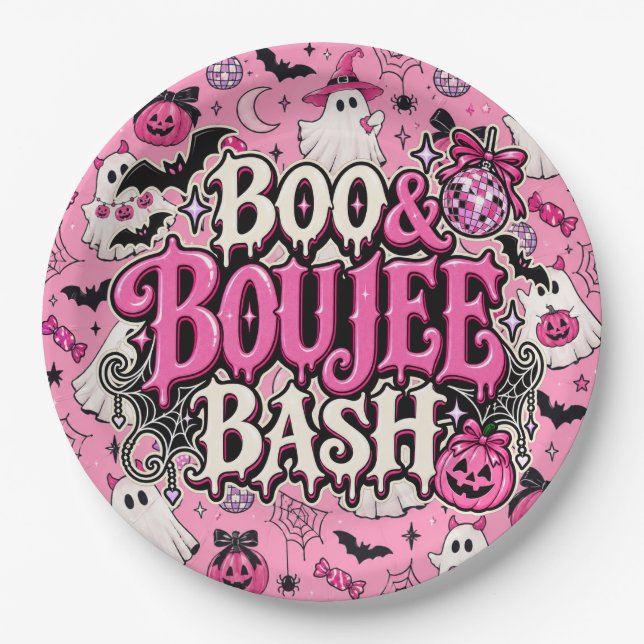 Boo & Boujee Bash  Paper Plate (Front)