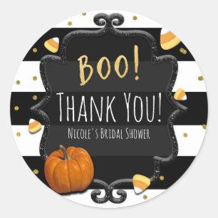Boo! Candy Corn Halloween Party Favour Stickers