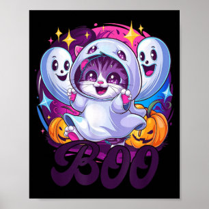 Boo cat ghost poster
