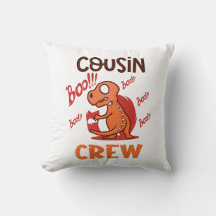 Boo Cousin Crew Halloween Dinosaur Spooky Costume Cushion