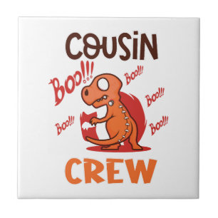Boo Cousin Crew Halloween Dinosaur Spooky Costume Tile