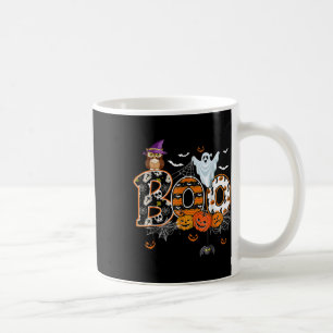 Boo Creepy Owl Pumpkin Ghost Funny Halloween Costu Coffee Mug