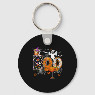 Boo Creepy Owl Pumpkin Ghost Halloween Men Women K Key Ring