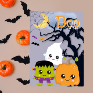 Boo Crew 1 Cute Halloween Card for Kids