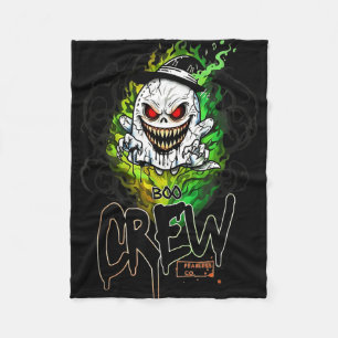 Boo crew black ghost halloween ghost ghost apparel fleece blanket