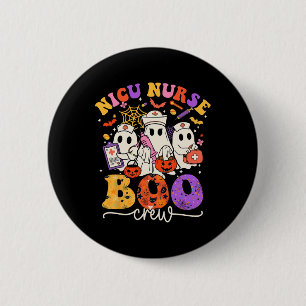 Boo Crew Costume Funny Nurse Ghost Halloween 6 Cm Round Badge