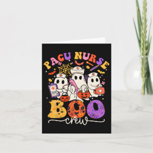 Boo Crew Costume Funny Nurse Ghost Halloween  Card