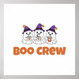 Boo Crew – Cute Halloween Ghosts Design Poster