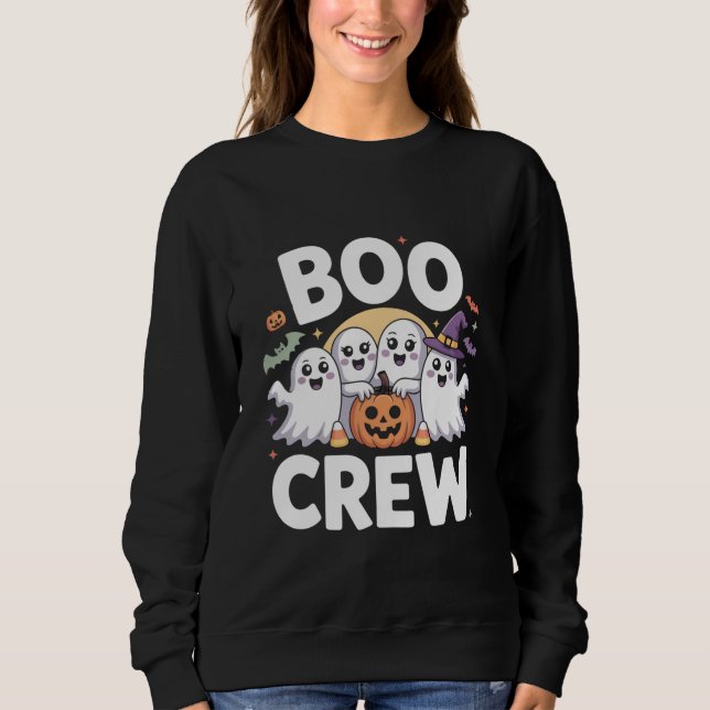 Boo Crew Cute Spooky Halloween Sweatshirt (Front)