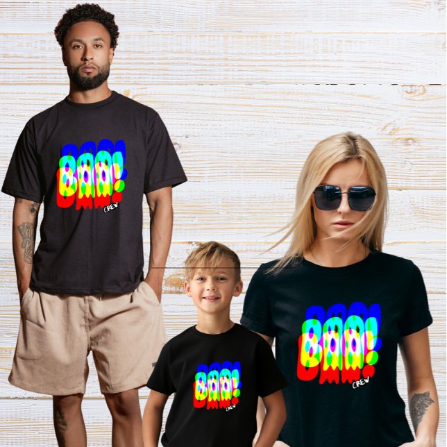 Boo Crew family/ team Trippy Psychedelic RGB T-Shirt (Creator Uploaded)