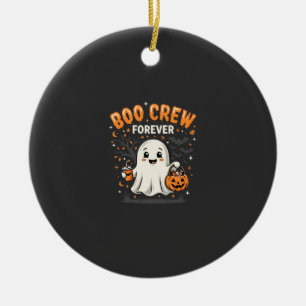 Boo Crew Forever Halloween Ghost Design_1 Ceramic Tree Decoration