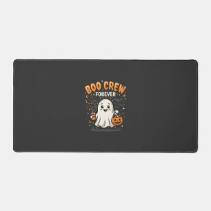Boo Crew Forever Halloween Ghost Design_1 Desk Mat