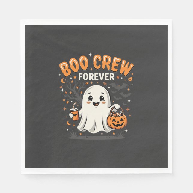 Boo Crew Forever Halloween Ghost Design_1 Napkin (Front)