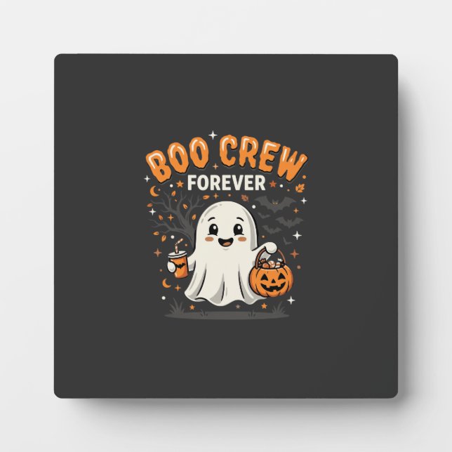 Boo Crew Forever Halloween Ghost Design_1 Plaque (Front)