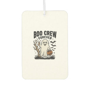 Boo Crew Forever Vintage Ghost Halloween Shirt Des Car Air Freshener