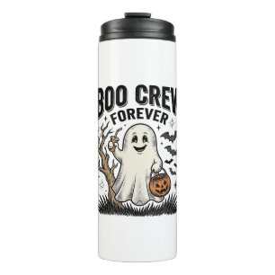 Boo Crew Forever Vintage Ghost Halloween Shirt Des Thermal Tumbler