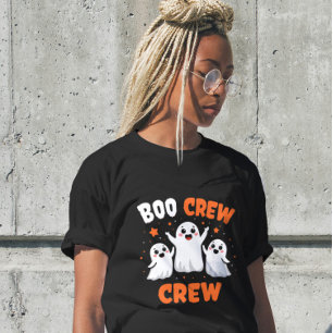 Boo Crew  Funny Cute Halloween Womens Tshirts