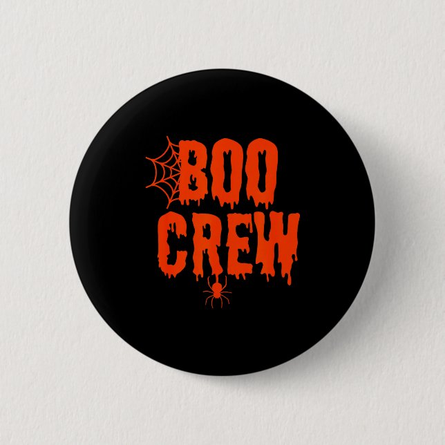Boo Crew Funny Halloween Shirt For Group Costume F 6 Cm Round Badge (Front)
