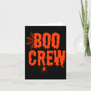 Boo Crew Funny Halloween Shirt For Group Costume F Card