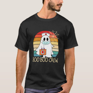 Boo Crew Ghost Halloween Night Shift Nurse RN ER L T-Shirt