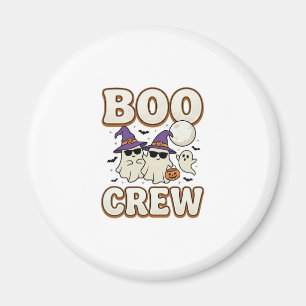 Boo Crew Ghost Halloween Vintage Vector Design_1 Magnet