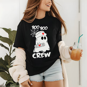 Boo Crew Ghost Nurse   Halloween Tri-Blend Shirt