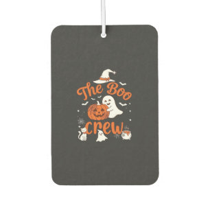 Boo Crew Ghost Pumpkin White Cat Witch Hat Car Air Freshener