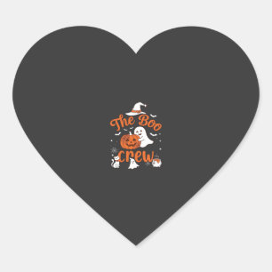 Boo Crew Ghost Pumpkin White Cat Witch Hat Heart Sticker