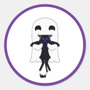 Boo Crew Ghost & Scraggly Black Cat Sticker Sheet 