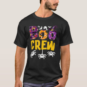 BOO CREW Ghosts Pumpkins Spiders Bats Halloween Co T-Shirt