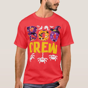 BOO CREW Ghosts Pumpkins Spiders Bats Halloween Co T-Shirt