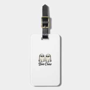 Boo Crew Ghosts Vintage Halloween Shirt Design_1 Luggage Tag