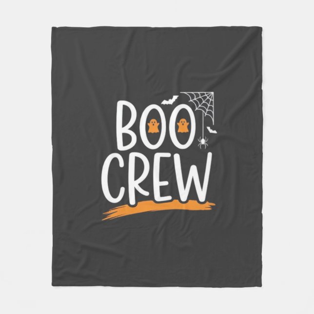 Boo Crew Halloween Ghost Design_1 Fleece Blanket (Front)