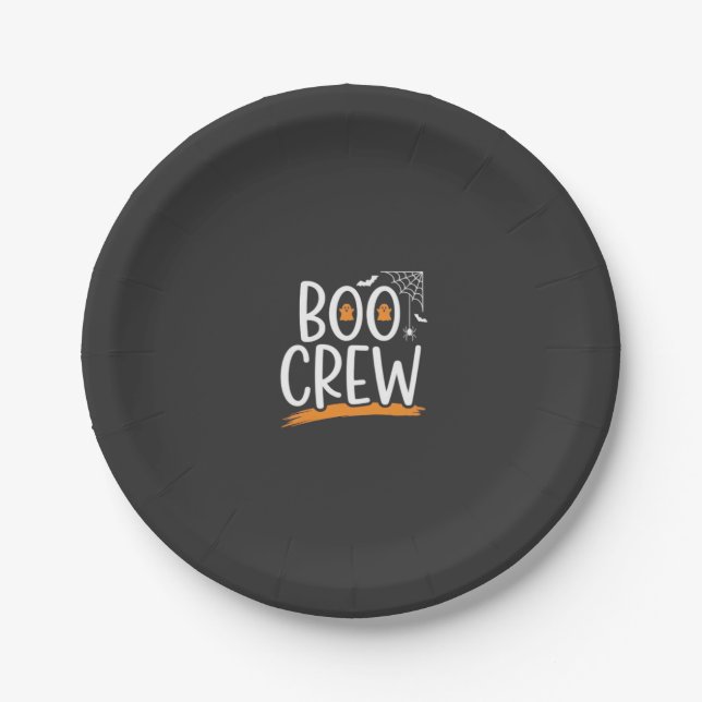 Boo Crew Halloween Ghost Design_1 Paper Plate (Front)