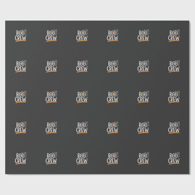 Boo Crew Halloween Ghost Design_1 Wrapping Paper (Flat)