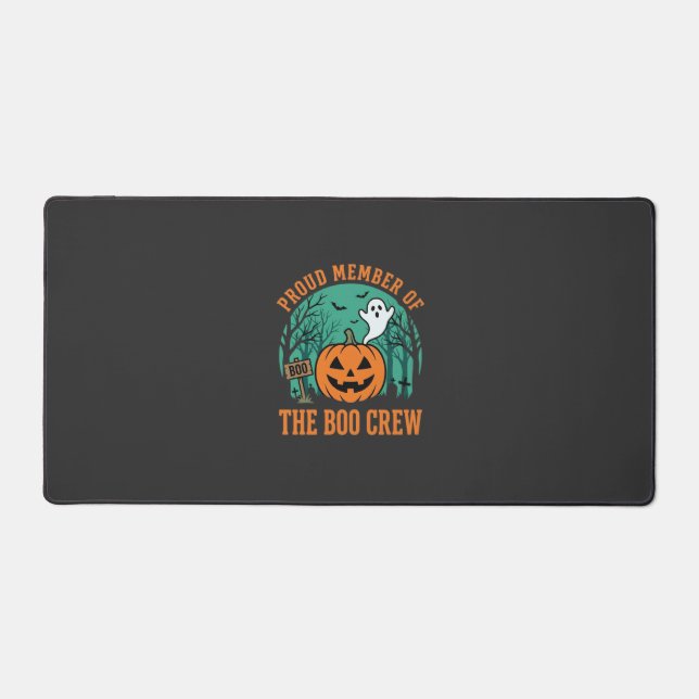 Boo Crew Halloween Ghost Pumpkin Design_1 Desk Mat (Front)