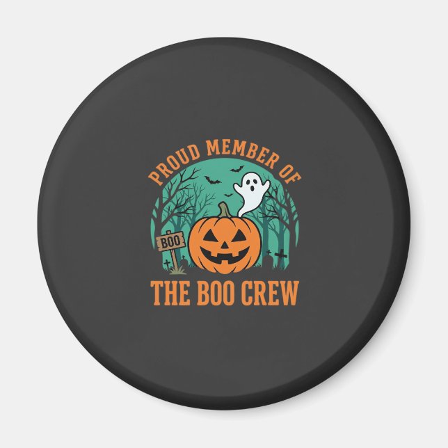 Boo Crew Halloween Ghost Pumpkin Design_1 Magnet (Front)