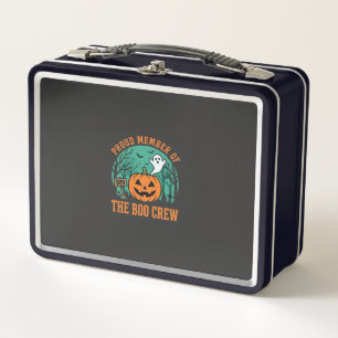 Boo Crew Halloween Ghost Pumpkin Design_1 Metal Lunch Box