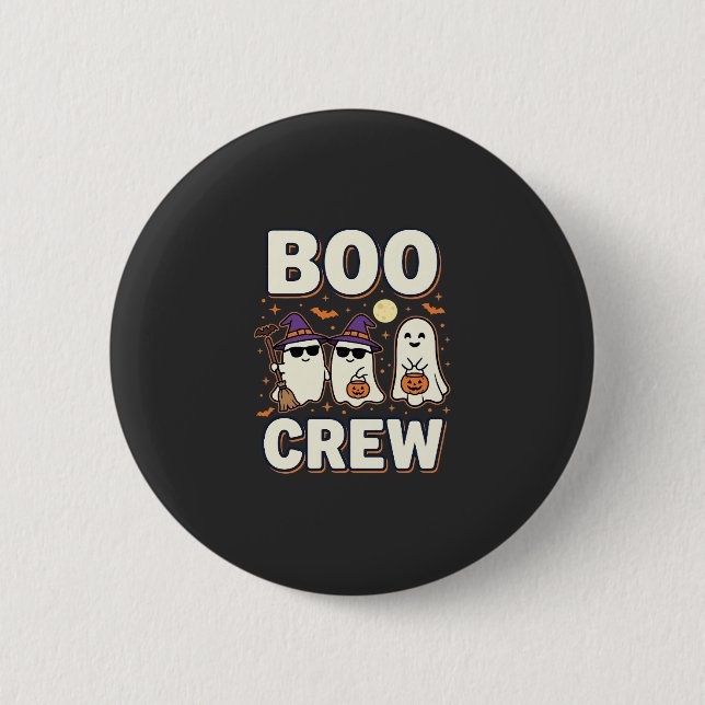 Boo Crew Halloween Ghosts Vector Design_1 6 Cm Round Badge (Front)