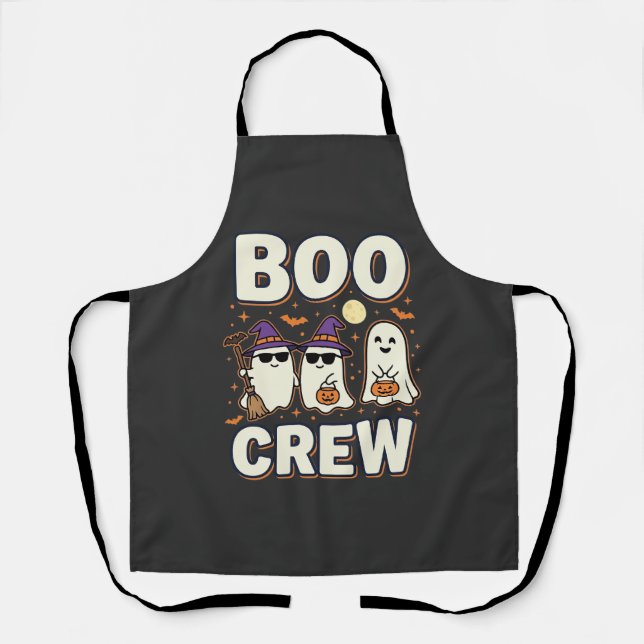 Boo Crew Halloween Ghosts Vector Design_1 Apron (Front)