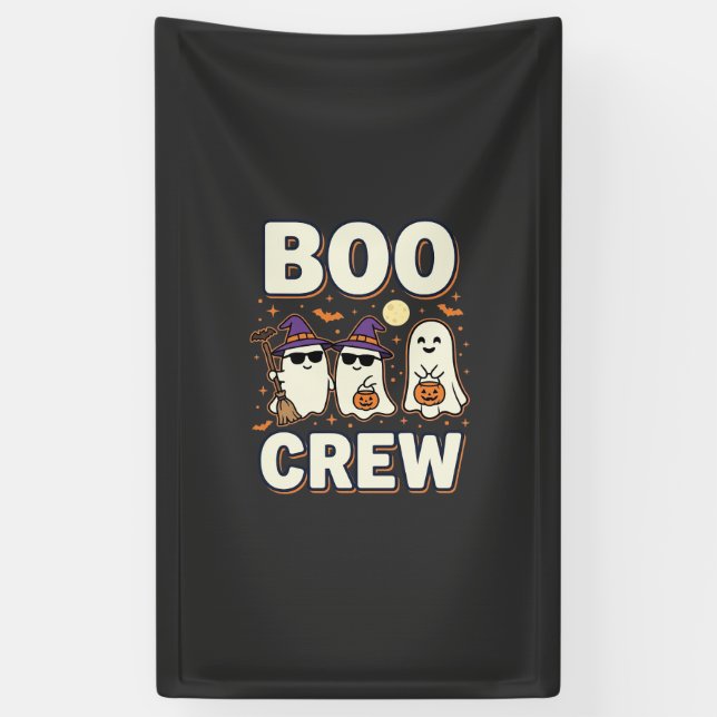 Boo Crew Halloween Ghosts Vector Design_1 Banner (Vertical)