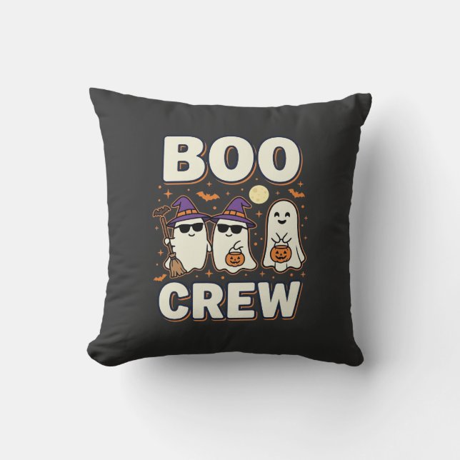 Boo Crew Halloween Ghosts Vector Design_1 Cushion (Front)