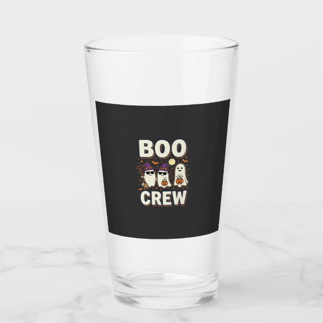 Boo Crew Halloween Ghosts Vector Design_1 Glass (Front)