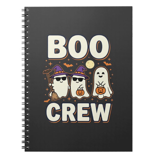 Boo Crew Halloween Ghosts Vector Design_1 Notebook (Front)