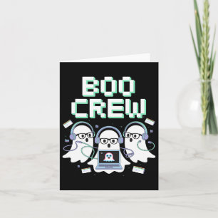 Boo Crew Halloween It Tech Help Desk Support Stem  Card