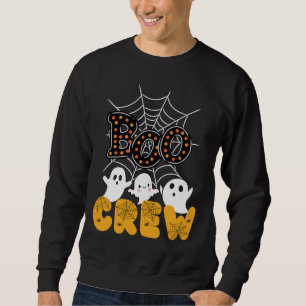 Boo Crew Halloween Sweatshirt with Cute Ghosts