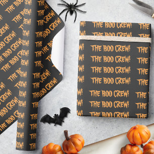 Boo Crew Halloween Wrapping Paper for Kids Gifts