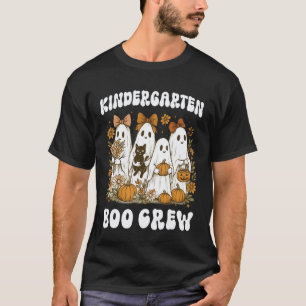 Boo Crew Kindergarten Teacher Halloween Ghost Wome T-Shirt