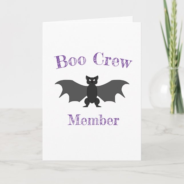 Boo Crew Member Halloween Card (Front)